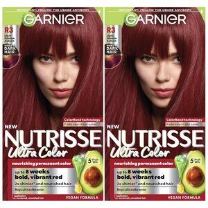 New - Garnier Hair Color Nutrisse Ultra Color Nourishing Creme, R3 Light Intense